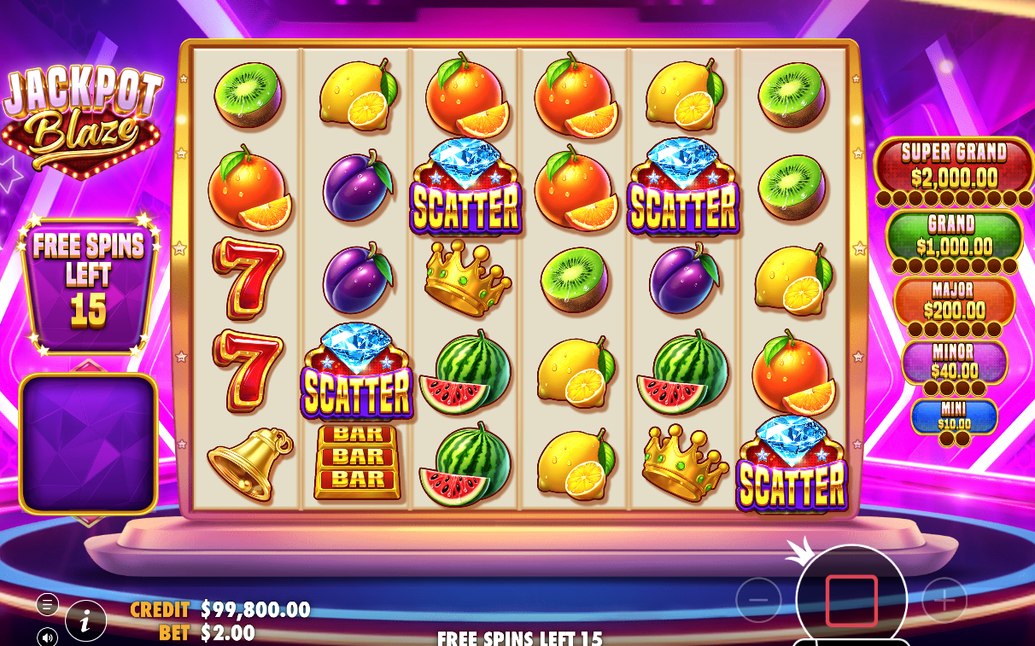 Free spins on the taller 6x5 grid after the trigger